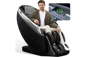 iBooMas 4D Massage Chair, Zero Gravity Massage Chair Full Body with 24 Modes,Automatic Footrest Extension,Sleep Mode,Shoulder Waist and Instep Heat,APP Control,Foot Roller,IBM-P03(Black)