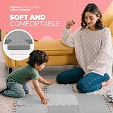 kidoola Foam Baby Play Mat 29x29cm Pink 9pc 7mm Interlocking EVA Tiles view 4