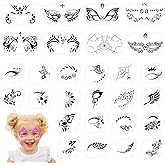 RAORAOYUE 28 Pcs Face Paint Stencils Kit, Reusable Facial Painting Stencils for Kids & Adults, Painting Art Templates for Halloween Party Makeup