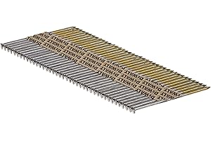 DEWALT Framing Nails, Paper Tape, 30-Degree, Smooth Shank, Bright Finish, Off-Set Round Head, 3-Inch x .120-Inch, 2500-Pack (