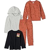 Amazon Essentials Boys and Toddlers' Long-Sleeve Outfit Set, Pack of 4
