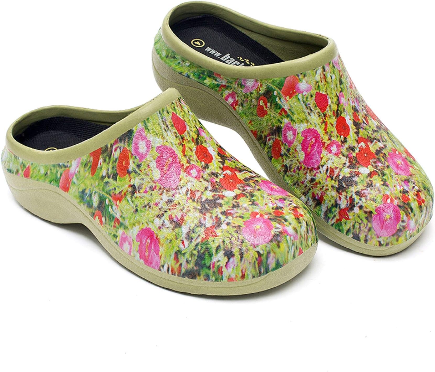 Backdoorshoes Waterproof Premium Garden Shoes with Arch Support-Poppy Design