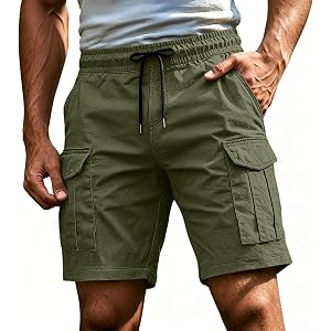 Stretch Cargo Shorts for Men Summer Casual Workout Hiking Tactical Shorts | Relaxed Fit Lightweight Quick Dry Outdoor Work Ch