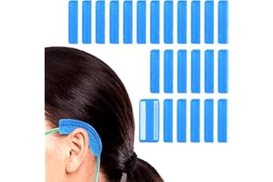 NATAKU 24 Pack Nasal Cannula Ear Cushions Soft Oxygen Ear Protectors Oxygen Cannula Face Soft Cover for Oxygen Users to Help Relieve Ear Pain and Prevent Cheek Indentation Discomfort(Blue)