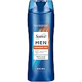 Suave Men Hydrating 3-in-1 Body + Hair + Face Wash with Glycerin &amp; Vitamin E, Cleanse, Moisturize, Refresh, No Parabens or Pthalatates, Long-Lasting Fragrance, 18 FL OZ