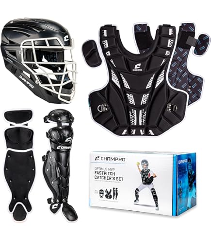 Amazon.com: Champro Helmax 2.0 Catcher's Set, Ages 6-9 : Sports