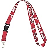 Desert Cactus University of Alabama Crimson Roll Tide Lanyard Car Keys ID Badge Holder Keychain Detachable Breakaway Snap Buckle (Red Roll Tide)