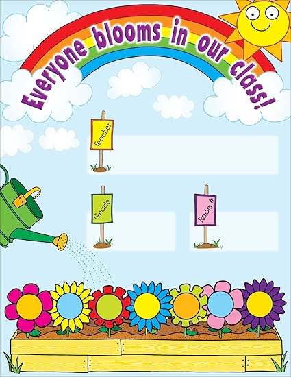 Amazon Com Scholastic Our Class In Bloom Welcome Chart Tf2511