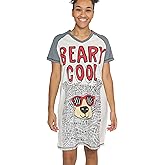 Lazy One Women's Nightgown, Funny V-Neck Sleep Shirt for Women, Bear & Moose Pajama Shirts