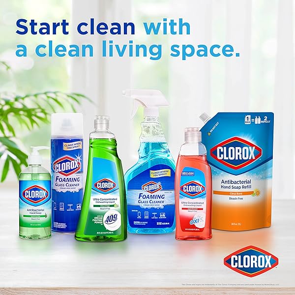 CLOROX ANTIBACTERIAL LIQUID HAND SOAP REFILL, SOOTHING ALOE SCENT – SCENTED HAND WASH, LIQUID SOAP FOR BATHROOM OR KITCHEN – WASHES AWAY DIRT FROM HANDS AND KEEPS THEM SOFT, 34 FL OZ