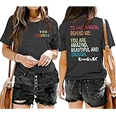 You Matter Shirt Women Person Behind Me Tshirt Mental Health Awarenes Kindness Casual O Neck Tee Tops