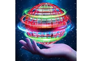 ANOEPUY Flying Orb Ball Toys 2024, Hover Boomerang Spinner Fly Ball Toys for Kids Teen Boys Girls, Soaring Hand Controlled Mini Drone Cosmic Globe Spinning Birthday for 6 7 8 9 10 11 12(Red)