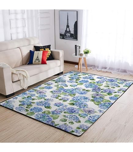 Amazon.com: HF by LT Hydrangeas Rug, 24 x 36 inches, Hand-Hooked