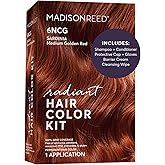 Madison Reed Radiant Hair Color Kit, 6NCG Medium Golden Red, 1 Pack | Superior Gray Coverage, Ammonia-Free, PPD-Free, Dermatologist-Tested, Permanent Hair Dye, Sardinia Red