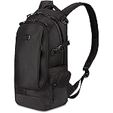 SwissGear 3598 Backpack Narrow Daypack, Black Ballistic, 18-Inch