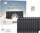 BRUBAKER 20 Pack Tree Candles Pyramid Christmas Tree Candles Black view 2