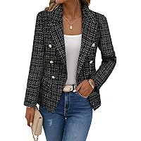 高級★タグ付き★イタリア製　定価18万　Blumarine　ジャケット　シルク Agnes Orinda Plus Size Tweed Blazer for Women Collarless Long