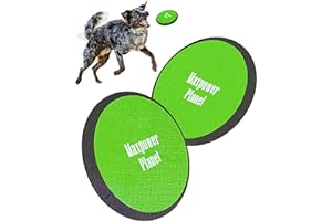 Maxpower Planet 10" Dog Flying Disc X2 Pack - Soft to Catch Dog Toy - Gliding Toy for Pets - Lightweight Flying Disc - Easy to Spot Flyer Discs Puppy Toys