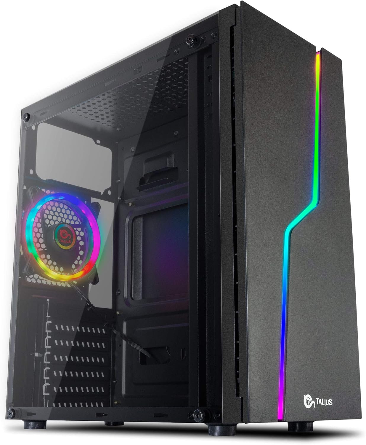 Talius Caja ATX Gaming Spark RGB Cristal Templado USB 3.0: Amazon.es: Informática