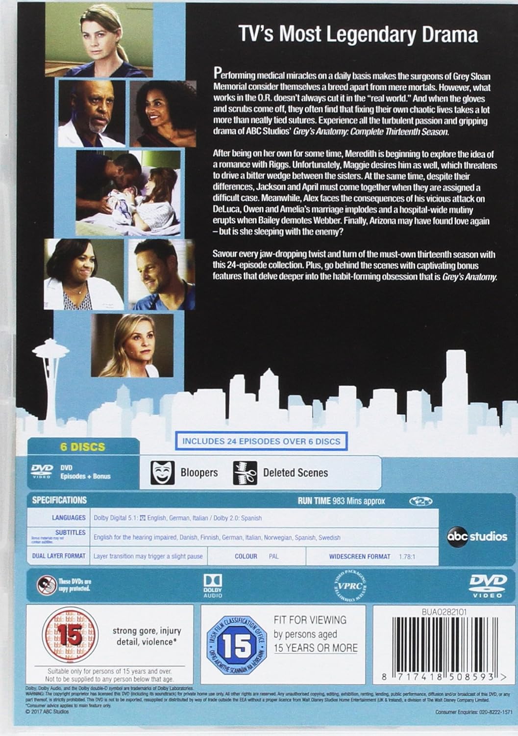 Amazon Com Grey S Anatomy Season 13 Dvd Movies Tv