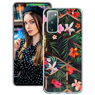 Buy Galaxy S Fe 5g Case Compatible With Samsung Galaxy S Fe Case Clear Slim Floral Transparent Glitter Silicone S Fe Phone Case For Girls Women Waterproof Tpu Gel Back Cover For