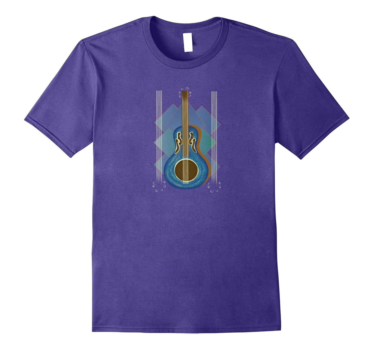 Mystical Blue Acoustic Guitar T shirt-ANZ