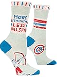 Blue Q Women's Novelty Crew Socks (fit women's shoe size 5-10)