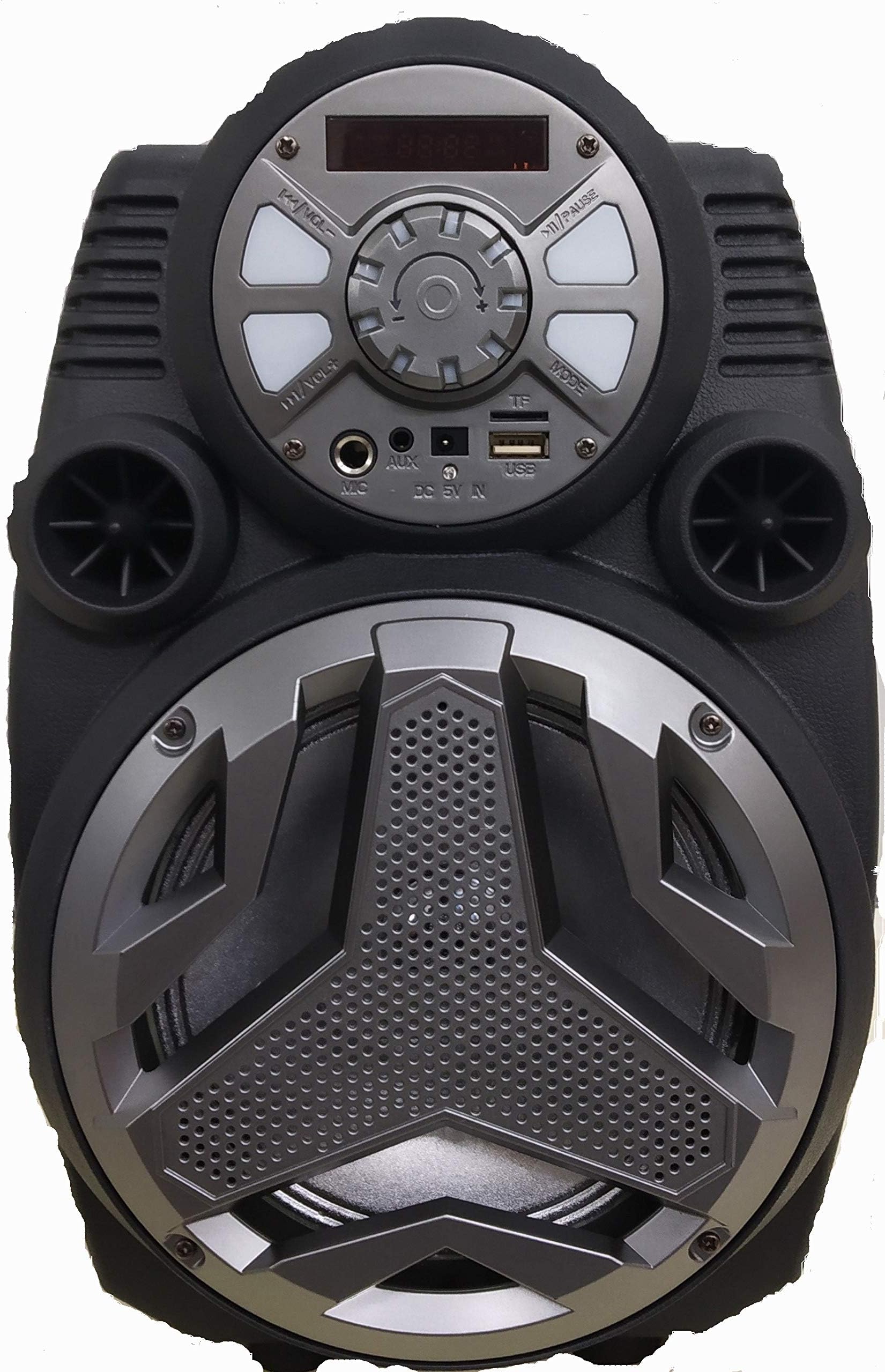 Qualimate 6.5 Inch Bluetooth PA System Portable Trolley Speaker with 1 Wireless Mic, Remote Control, FM Radio and AUX/TF/US