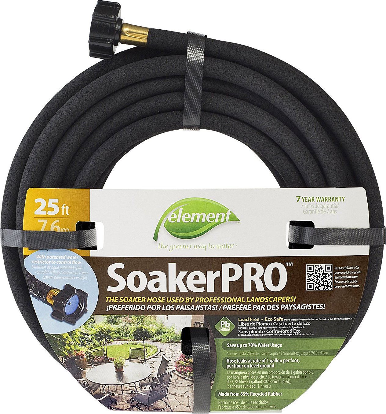 Element 596287 ELSP38050, 25' x 3/8" Black