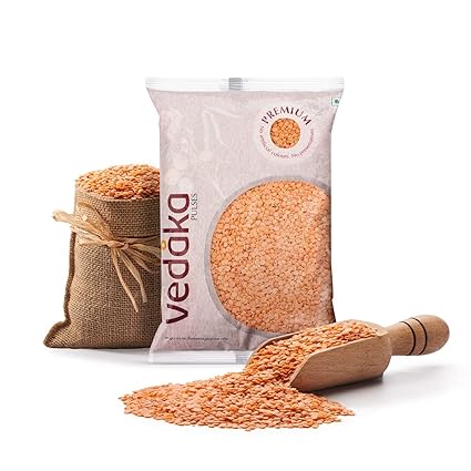 Amazon Brand-Vedaka Premium Red Masoor Dal Split, 1 kg