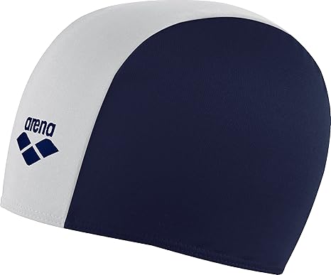 arena Kinder Unisex Badekappe Polyester aus Stoff (Wasserdurchlässig, Schnelltrocknend), Navy-White (71), One Size