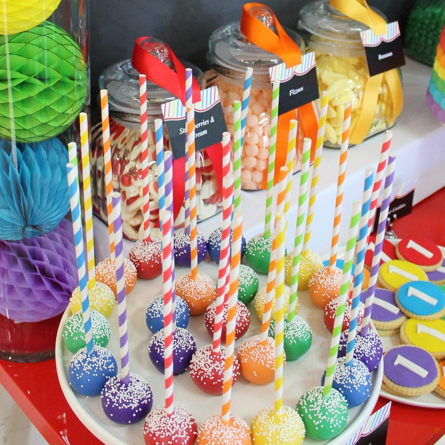 Teknub Paper Straw|150pcs Biodegradable Paper Straws Bulk|Environment-friendly Colorful Paper Drinking Straws for Juice,coffee,Soda|Wedding,Birthday,Party Supplies