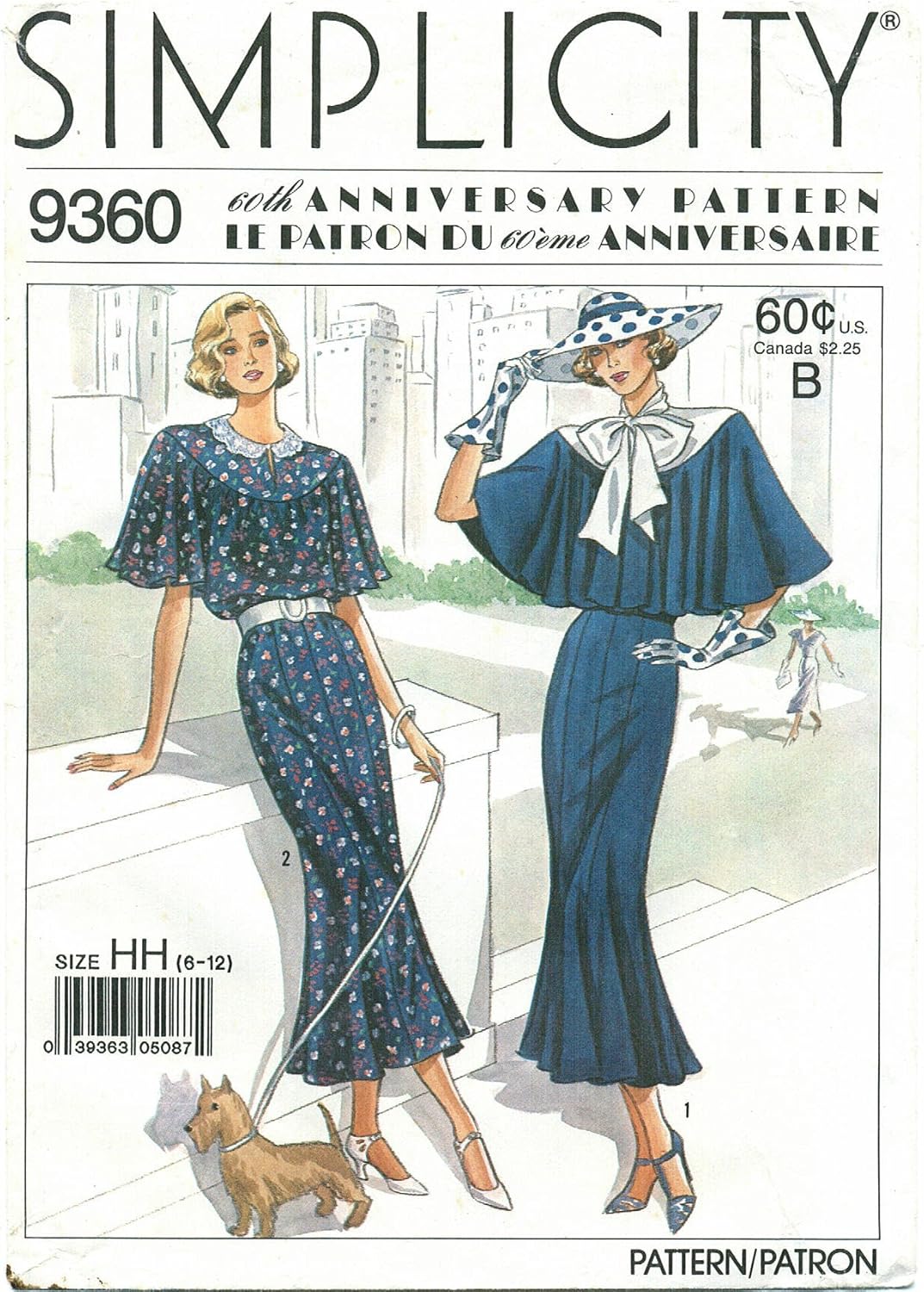 Amazon Com Simplicity 9360 Sewing Pattern 60th Anniversary Misses Town Dress Capelet Size 6 12 Bust 30 1 2 34 Home Kitchen