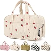 QYQMEYQ Large Pencil Case Pouch, Extra Big Pencil Bags with Zipper, Cute Corduroy Pencil Pouch with 5 Compartments, Pen Bag Wide Opening, Pencil Pouch Organizer, Pencil Box for Teen Girls Adults