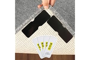 Reusable Rug Grippers, Double-Sided Non Slip Carpet Tape Pads, Strong Adhesive, Washable and Reusable, Keep Area Rugs Flat an