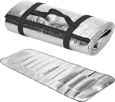 GEEZY Foil Camping Mat with Foam Lightweight Foldable Thermal Sleeping Pad