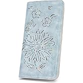 HAYRVANE Ultra Thin Wallet Women RFID Blocking Bifold Slim Wallets for Women Ladies Travel Purse Blue