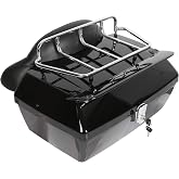 ECOTRIC 50L Motorcycle Trunk W/Taillight Universal | Compatible with Harley Honda Yamaha Cruiser Road King Steet Road Glide Fatboy Softail Luggage trunk Tail Box
