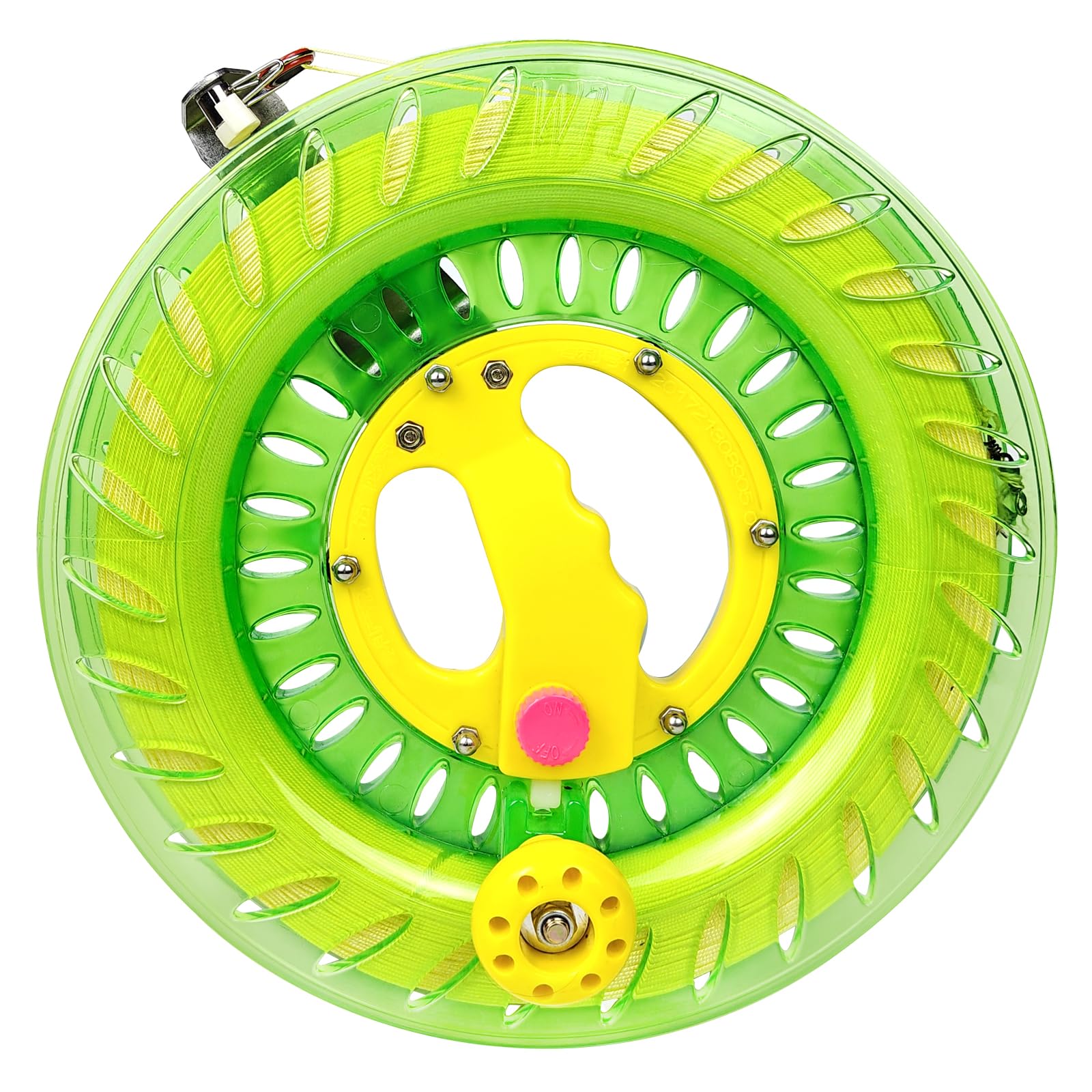 10.2 in Kite Reel Winder with Line, String Reel Winder for Kids & Adults, Easy to Use String and Spool, it Comes with Durable Line and Connector (Green)