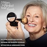 Laura Geller Full Face Powder Brush with Wooden Handle Midnight Black view 4