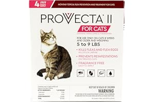 PROVECTA® II for Cats Flea and Tick Topical Treatment for Small Cats (5–9 lbs), 4-Month Supply