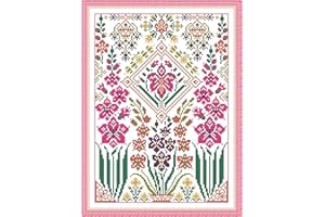 CROSSDECOR Counted Cross Stitch Kits for Beginner Adults 11CT 3 Strands Dimensions Printed Aida Cloth Cross Stitching Set for Arts Craft