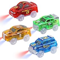 Speed Racer 3-Pack LED Light Up Track Cars Compatible With Magic - Main Image