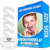 Anti Grinding Guard - Small Mouth Guard for Kids &ndash; Comfortable, Custom Fit, Non-Bulky, Moldable &ndash; (4) Teeth Grinding Guards &amp; Case &ndash; Mouthguard for a Child, Mouth Guard for Tooth Grinding &ndash; Kid Size