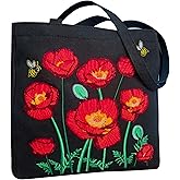 SUNWISHA Aesthetic Canvas Tote Bag - Reusable Spacious Shoulder Bag for Women Shopping, Work, Gym, Travel