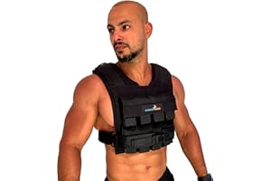 GYMNASTICS POWER Weighted Vest 6lb, 10lb, 12lb, 25lb, 35lb, 45lb, 60lb Removable Iron Weights for Men and Women Workout for Calisthenics and Fitness Sport Training