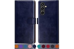 SUANPOT for Samsung Galaxy S23 FE Wallet case 【RFID Blocking】 Credit Card Holder,PU Leather Flip Folio Book Phone case Cover Women Men for Samsung S23 FE 5G case Wallet Blue