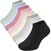 easetoe Ankle Socks for Women, 8 Pairs Premium Cotton Non Slip Lightweight Casual Low Cut Socks