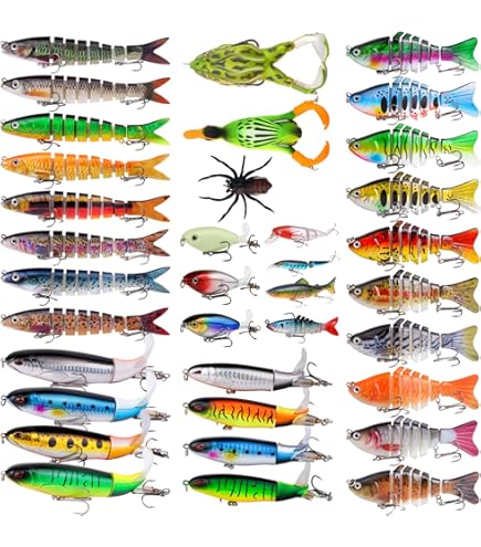 Amazon.com : Aorace 20pcs Fishing Lures Kit Mixed Including Minnow Popper  Crank and Plastic Soft Lures Frog Lures for Saltwater Freshwater Trout Bass  Salmon Fishing : Sports & Outdoors
