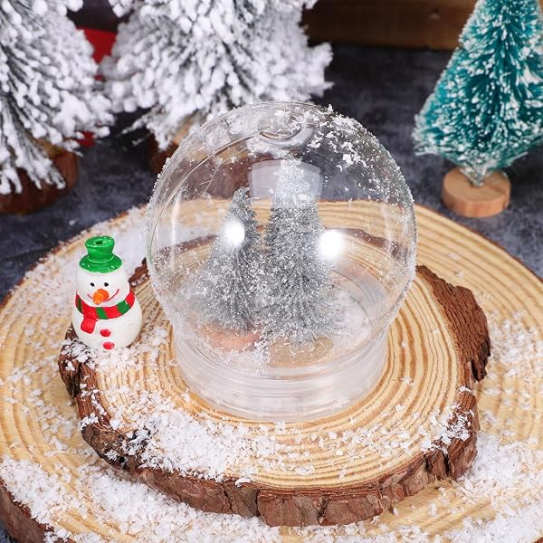 BESTOYARD 30 PCS SNOW GLOBE JAR, 3-INCH DIY WATER GLOBES DIY DOME FILLABLE SCREW OFF CAP EMPTY FOR VALENTINES, CHRISTMAS ORNAMENTS, CUSTOM PARTY CRAFT